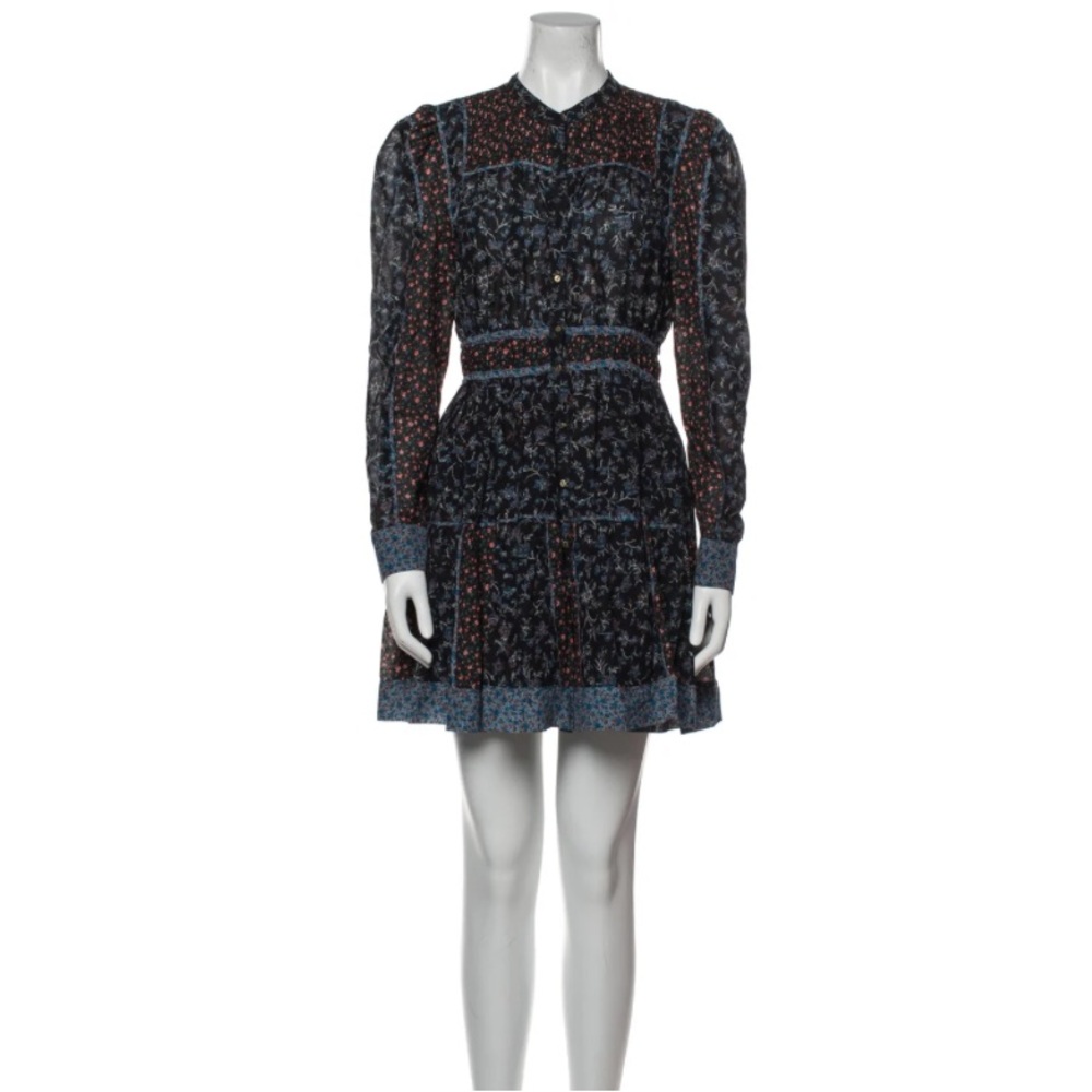 Ulla Johnson blue floral mini dress, size S / 2-4